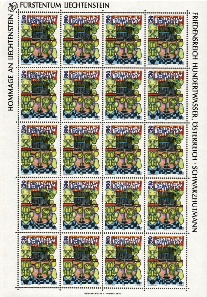 Znaczek Liechtenstein 1993 Mi ark 1060 Czyste **