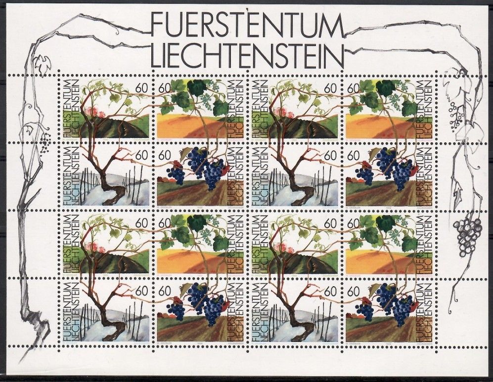 Znaczek Liechtenstein 1994 Mi ark 1089-1092 Czyste **