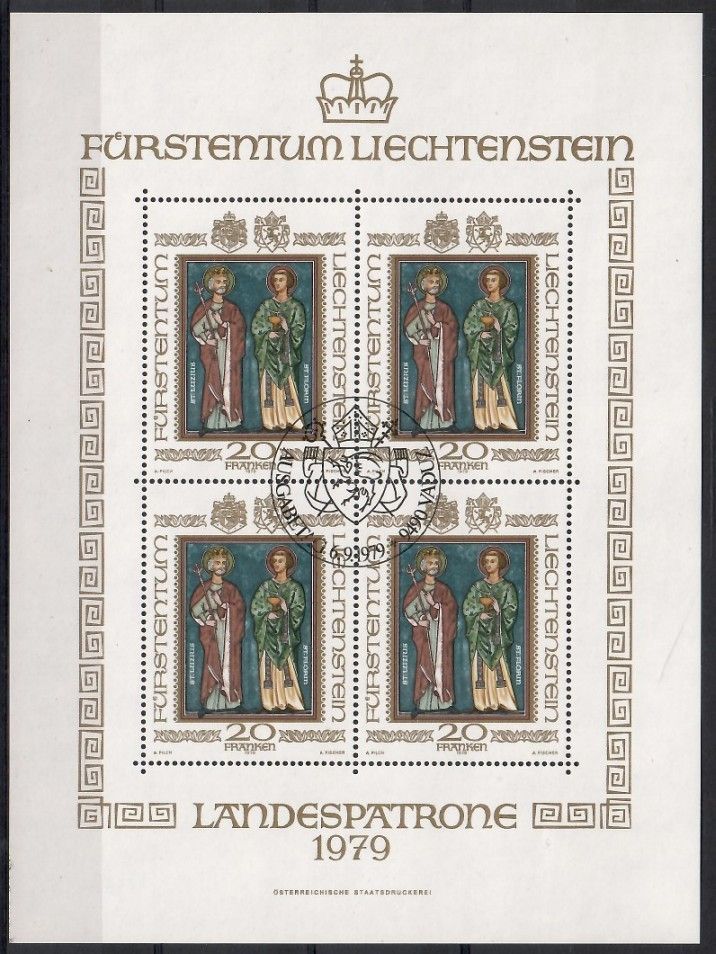 Znaczek Liechtenstein 1979 Mi ark 734 Stemplowane