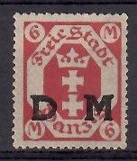 Znaczek Wolne Miasto Gdańsk 1922 Mi die 26b Czyste **