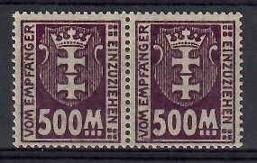 Znaczek Wolne Miasto Gdańsk 1923 Mi por 25x Czyste **