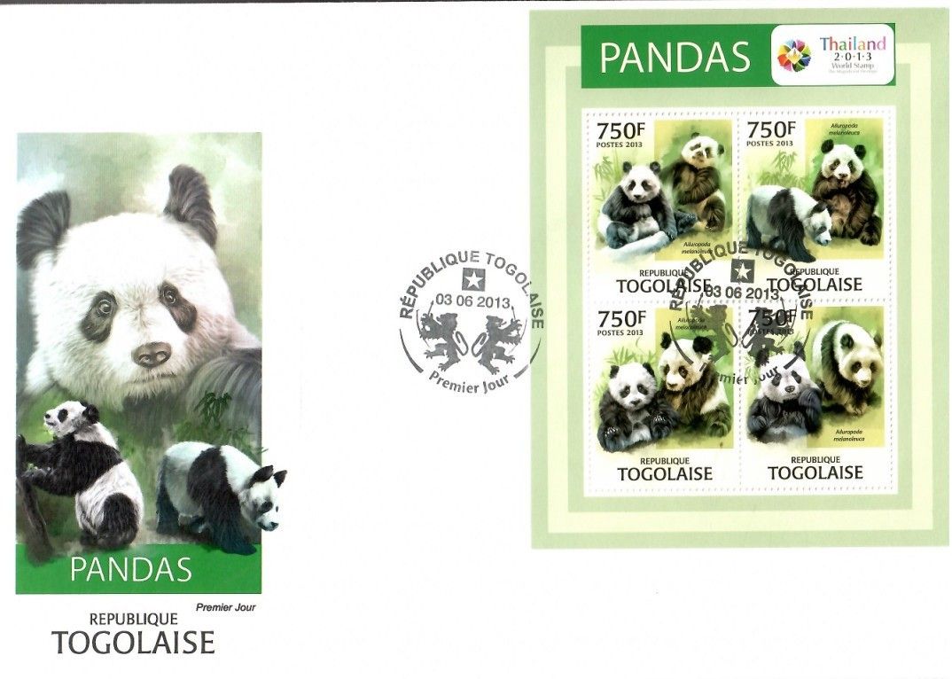 Znaczek Togo 2013 Mi ark 4916-4919 FDC