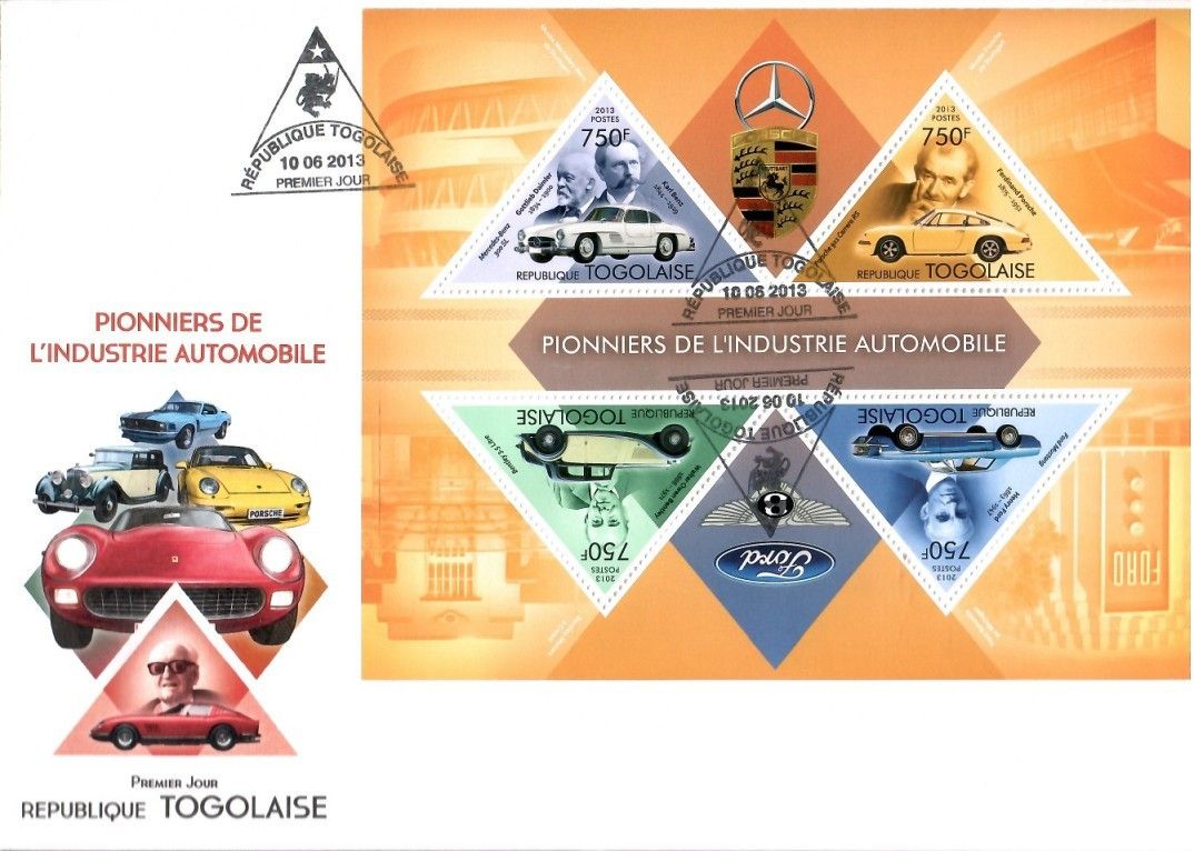 Znaczek Togo 2013 Mi ark 5041-5044 FDC