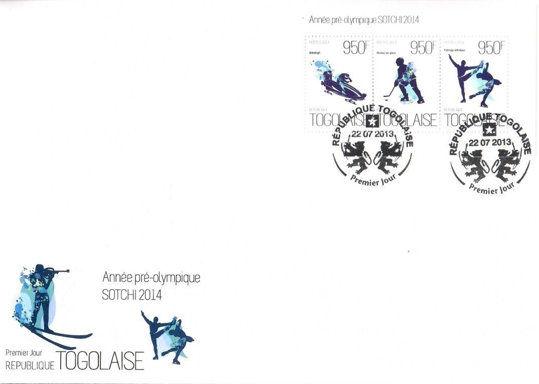 Znaczek Togo 2013 Mi ark 5226-5228 FDC