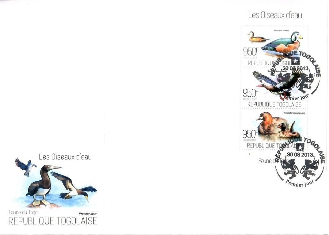 Znaczek Togo 2013 Mi ark 5251-5253 FDC