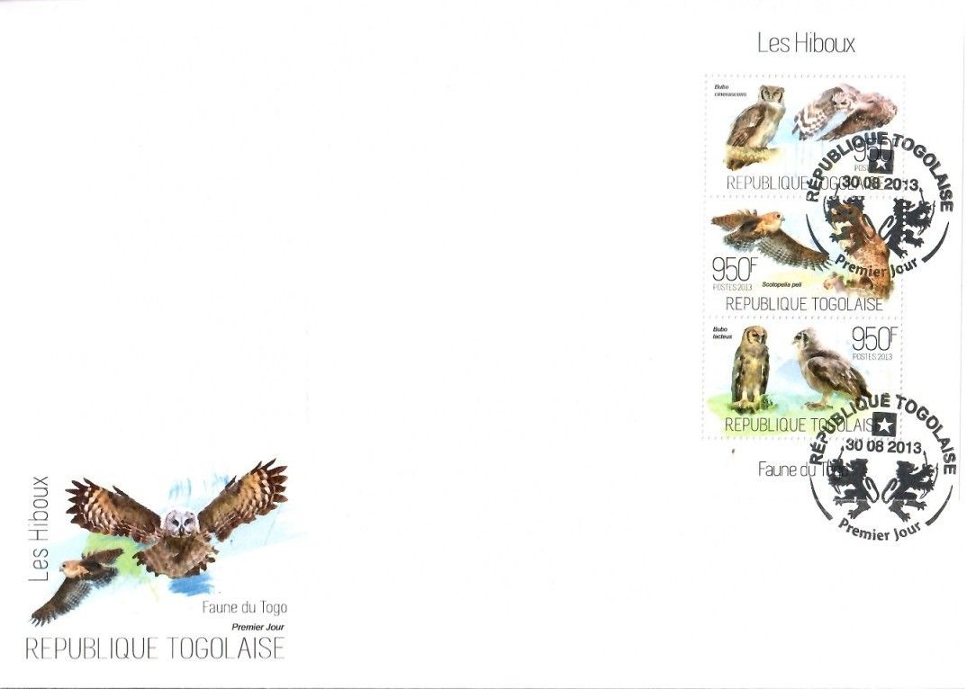 Znaczek Togo 2013 Mi ark 5255-5257 FDC