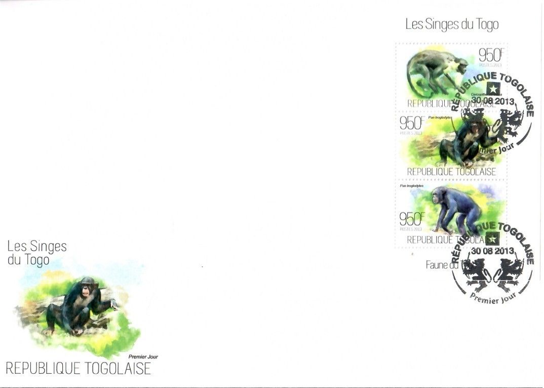Znaczek Togo 2013 Mi ark 5279-5281 FDC