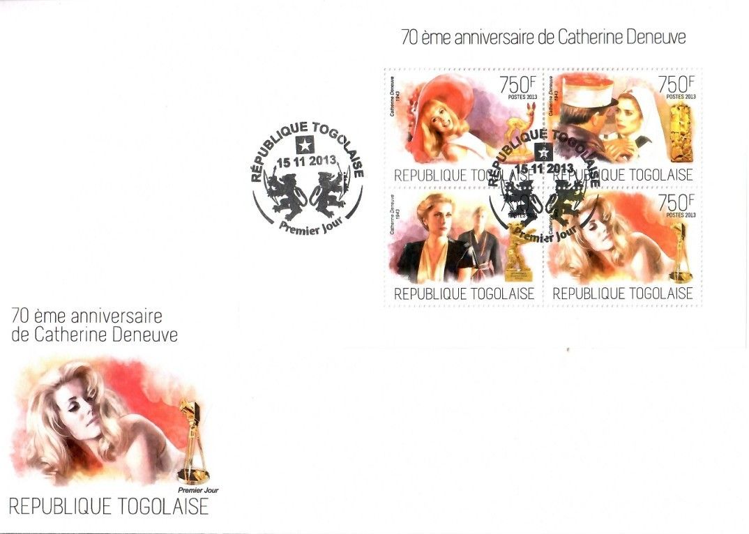 Znaczek Togo 2013 Mi ark 5376-5379 FDC
