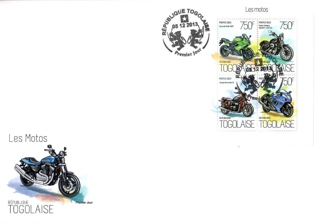 Znaczek Togo 2013 Mi ark 5446-5449 FDC