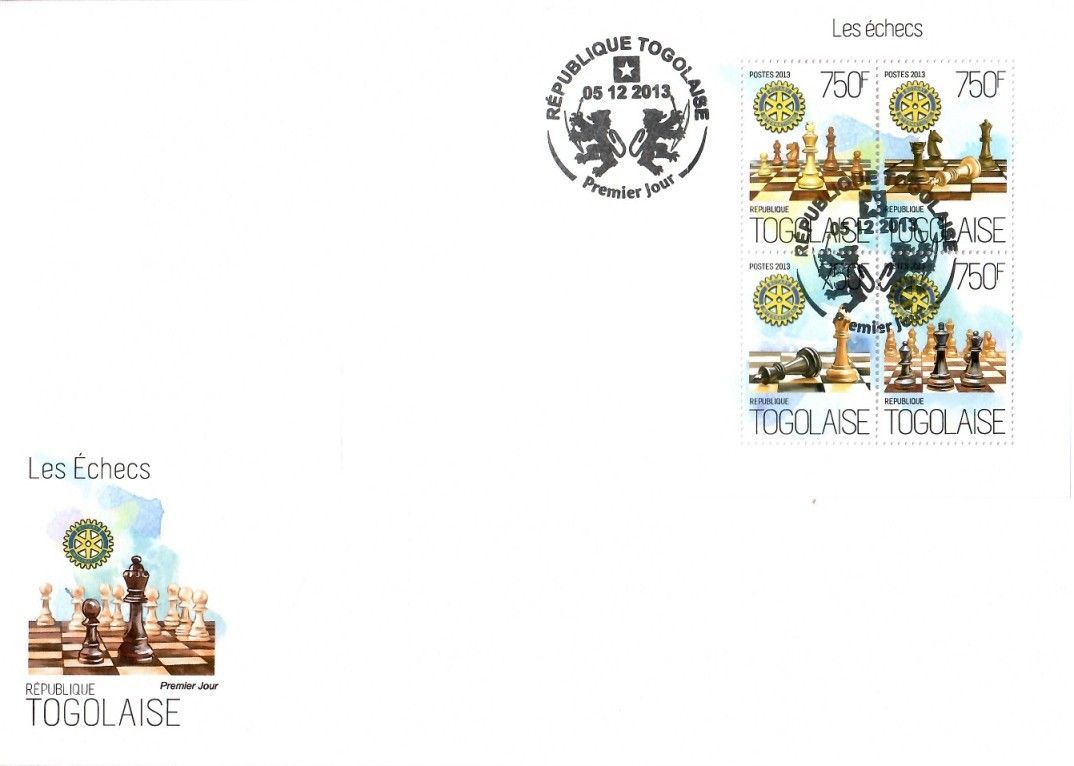 Znaczek Togo 2013 Mi ark 5486-5489 FDC