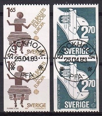 Znaczek Szwecja 1983 Mi 1237-1238 Stemplowane
