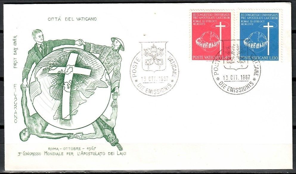 Znaczek Watykan 1967 Mi 531-532 FDC