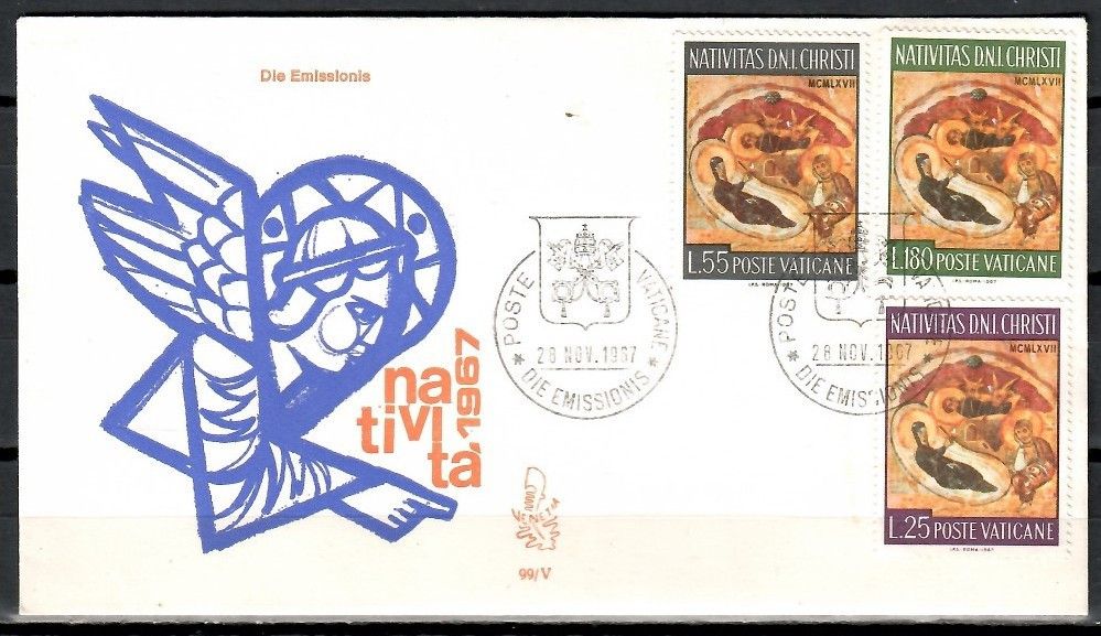 Watykan 1967 Mi 533-535 FDC