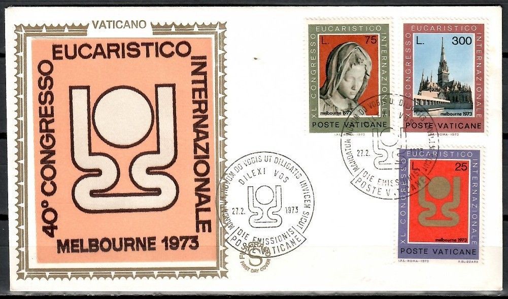 Znaczek Watykan 1972 Mi 615-617 FDC