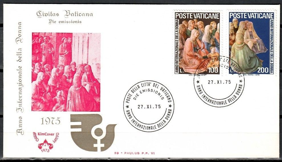 Znaczek Watykan 1975 Mi 670-671 FDC