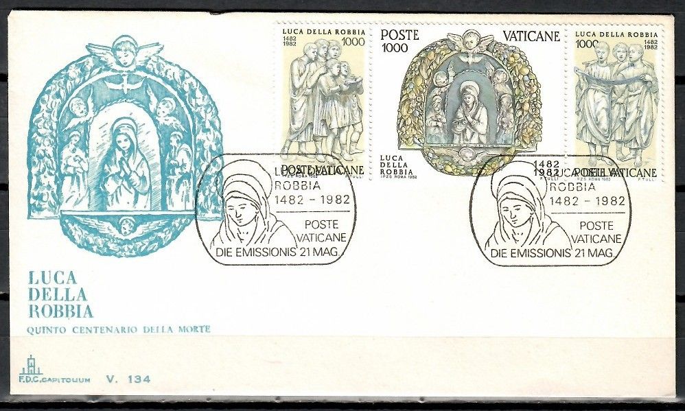 Znaczek Watykan 1982 Mi 805-807 FDC