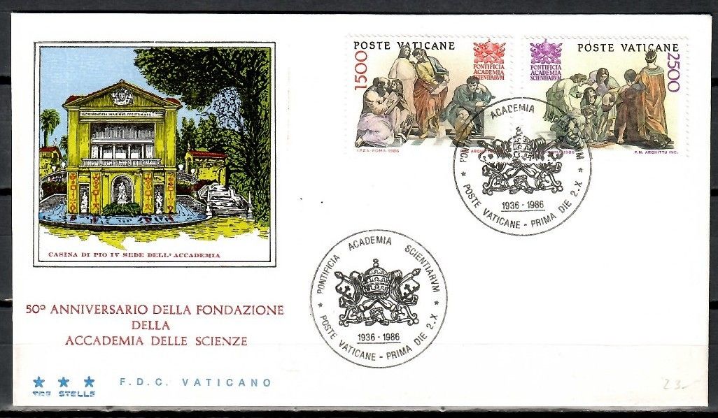 Znaczek Watykan 1986 Mi 897-898 FDC