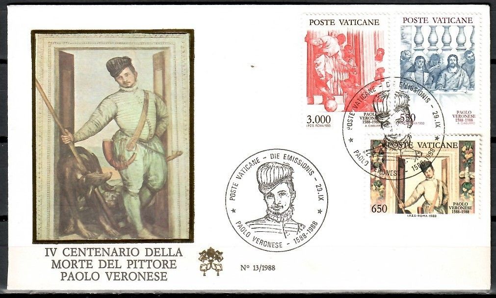 Znaczek Watykan 1988 Mi 949-951 FDC