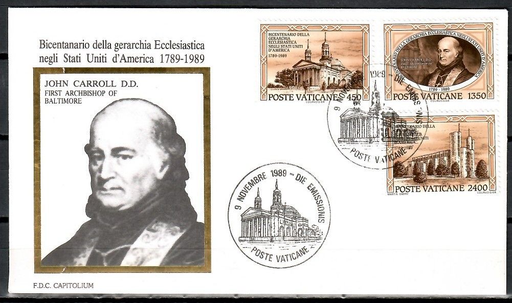 Znaczek Watykan 1990 Mi 993-995 FDC