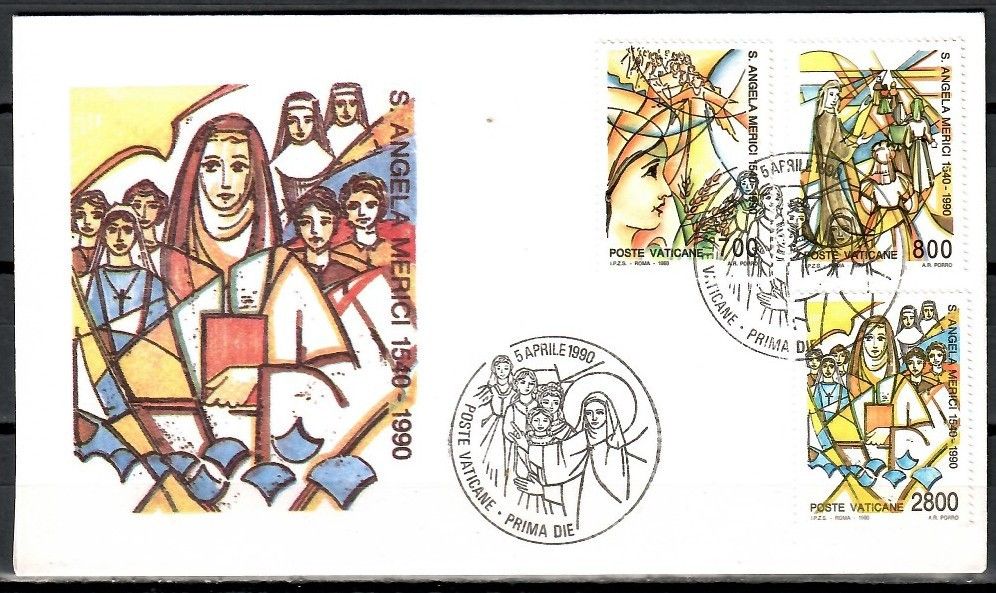 Znaczek Watykan 1990 Mi 996-998 FDC