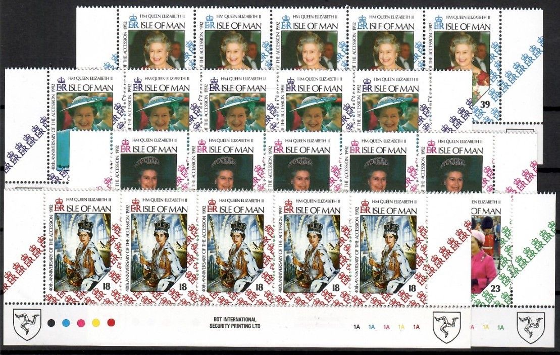 Znaczek Wyspa Man 1992 Mi 492-496 Czyste **