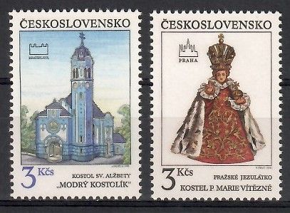 Znaczek Czechosłowacja 1991 Mi 3096-3097 Czyste **
