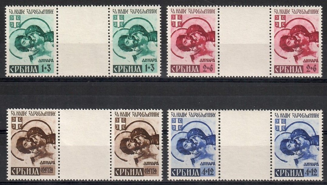 Znaczek Niemcy 1942 Mi (Serbia) 62-65 Czyste **