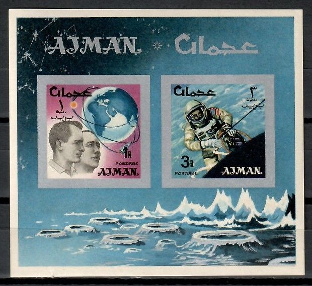 Znaczek Ajman / Adżman 1966 Mi bl 8B Czyste **