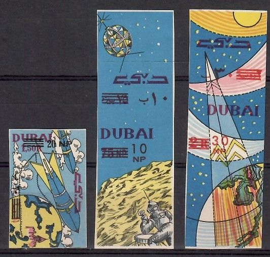 Znaczek Dubaj 1964 Mi 157-159B Czyste **