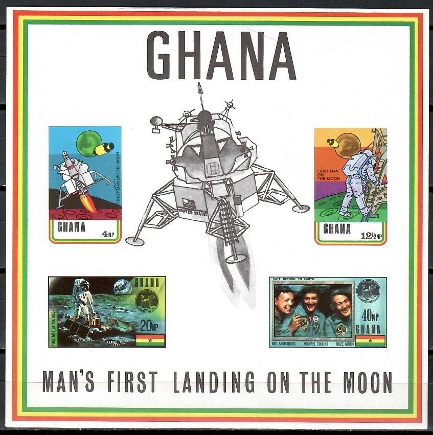Znaczek Ghana 1970 Mi bl 39BII Czyste **