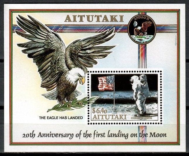 Znaczek Aitutaki 1989 Mi bl 73 Czyste **