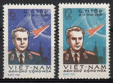Znaczek Wietnam 1961 Mi 181-182 Czyste **
