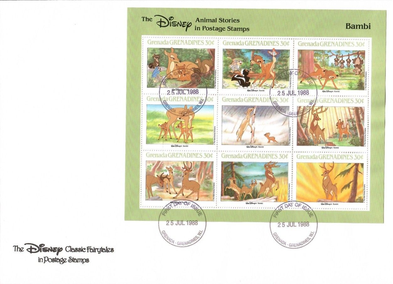 Znaczek Grenada i Grenadyny 1988 Mi ark 991-999 FDC