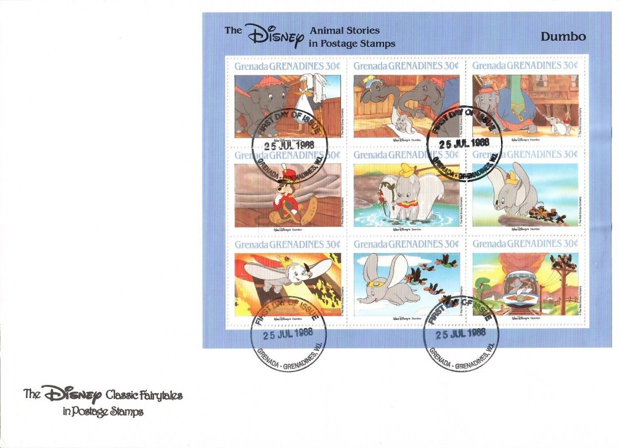 Znaczek Grenada i Grenadyny 1988 Mi ark 1000-1008 FDC