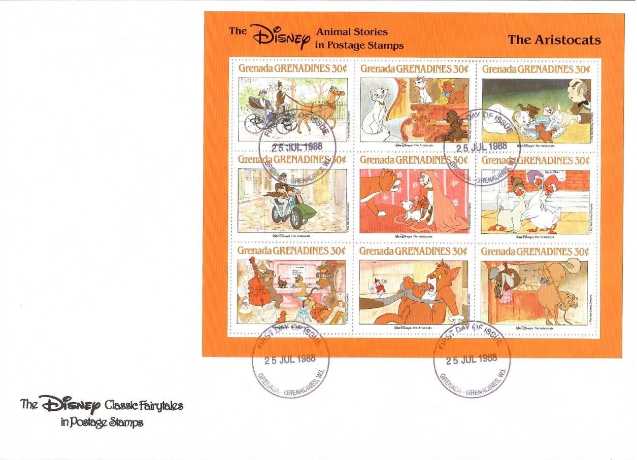 Znaczek Grenada i Grenadyny 1988 Mi ark 1018-1026 FDC