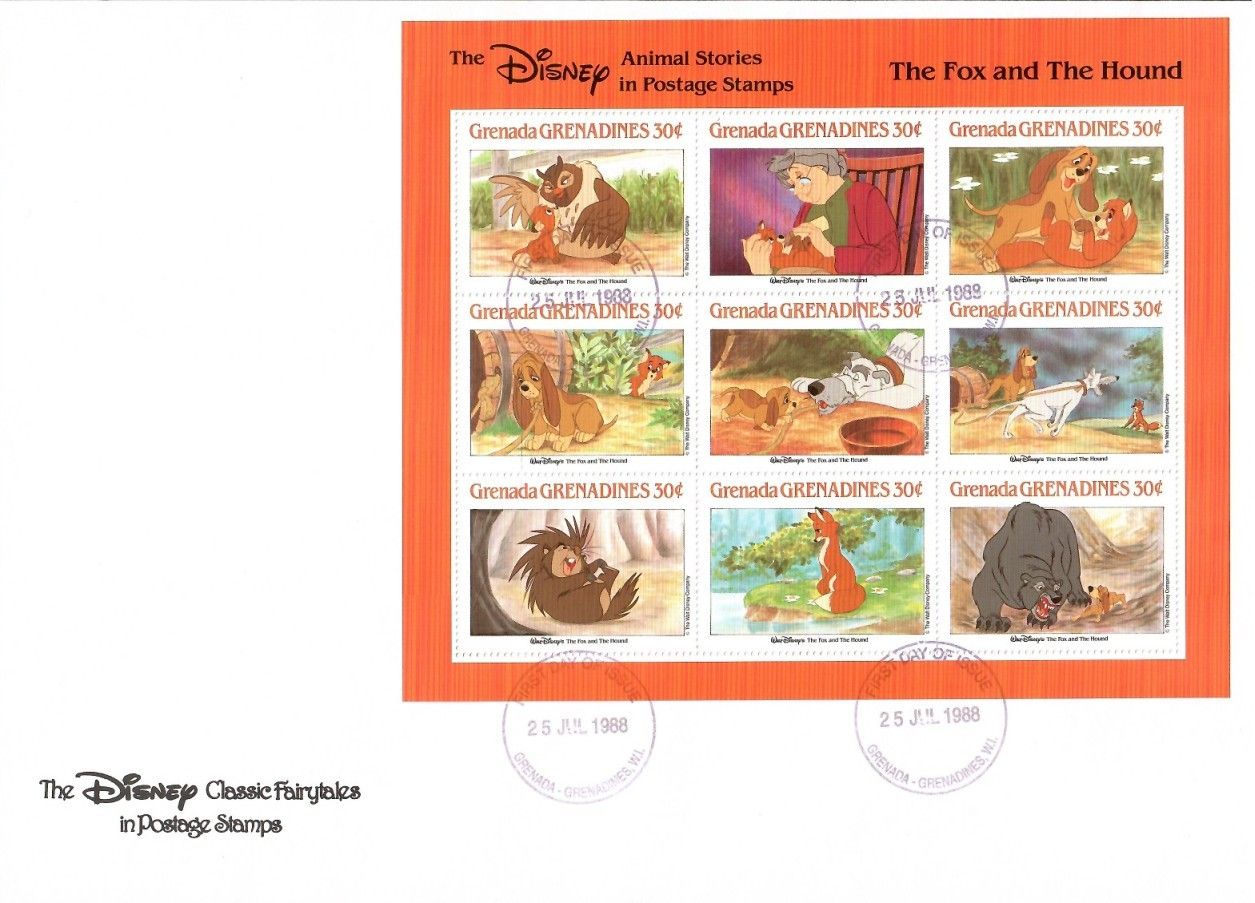 Znaczek Grenada i Grenadyny 1988 Mi ark 1027-1035 FDC