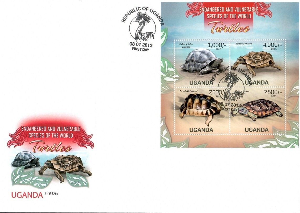 Znaczek Uganda 2012 Mi ark 3005-3008 FDC