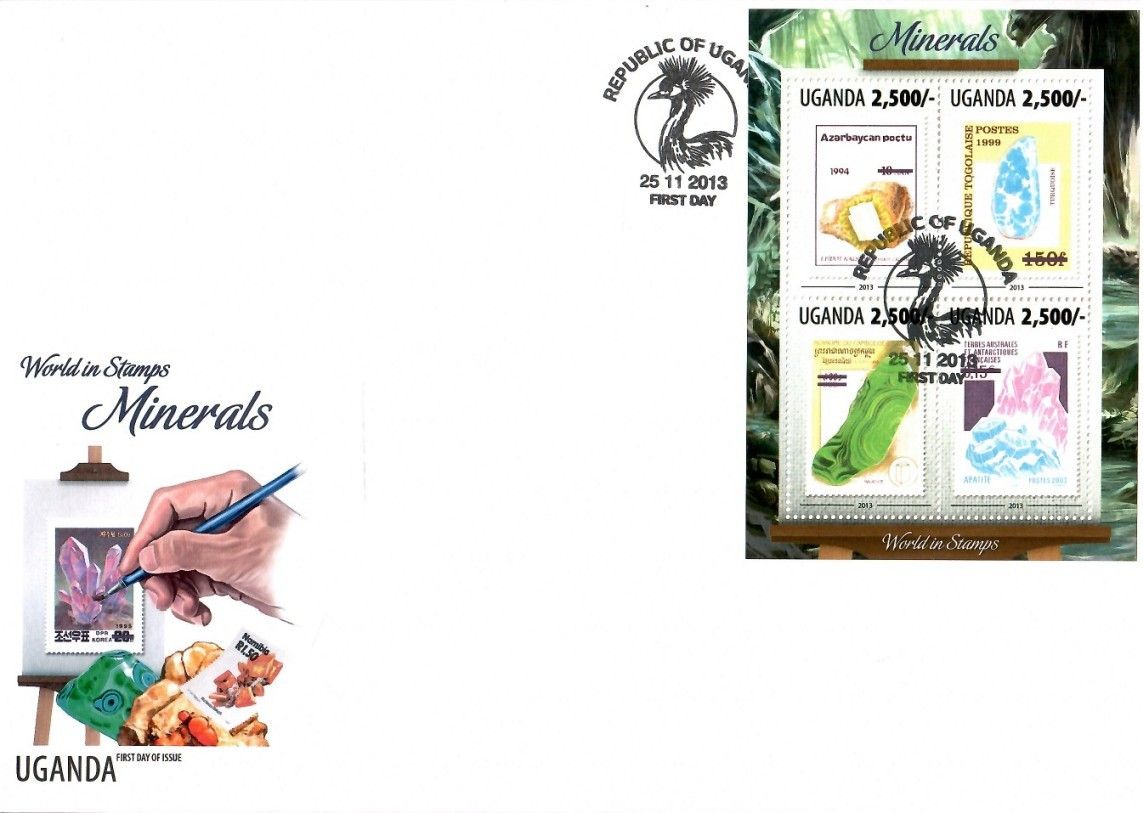 Znaczek Uganda 2013 Mi ark 3119-3122 FDC