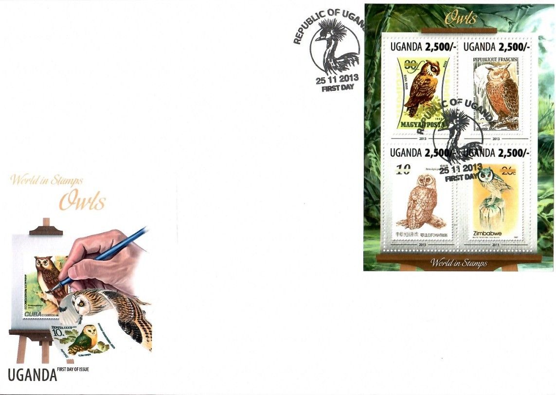 Znaczek Uganda 2014 Mi ark 3139-3142 FDC