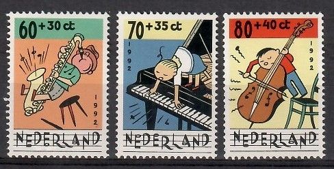 Znaczek Holandia 1992 Mi 1451-1453IIC Czyste **