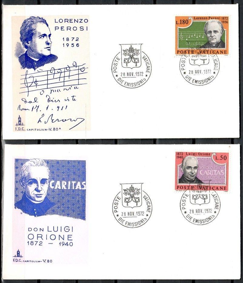 Znaczek Watykan 1972 Mi 613-614 FDC