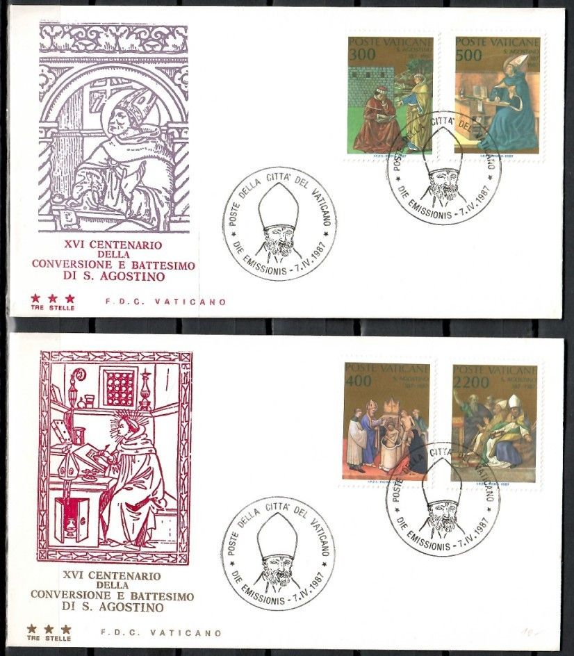 Znaczek Watykan 1987 Mi 907-910 FDC