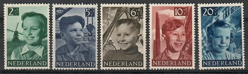 Znaczek Holandia 1951 Mi 575-579 Czyste **