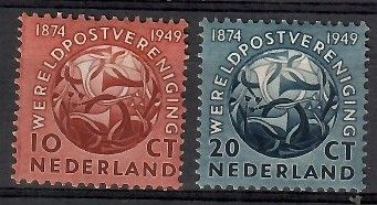Znaczek Holandia 1949 Mi 544-545 Czyste **