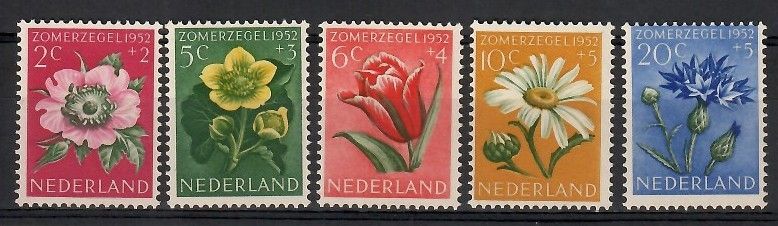 Znaczek Holandia 1952 Mi 588-592 Czyste **