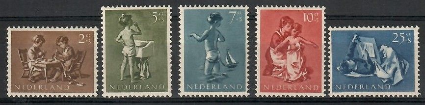 Znaczek Holandia 1954 Mi 649-653 Czyste **