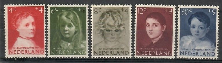 Znaczek Holandia 1957 Mi 707-711 Czyste **