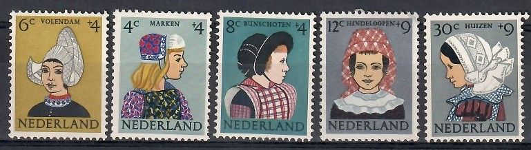 Znaczek Holandia 1960 Mi 755-759 Czyste **