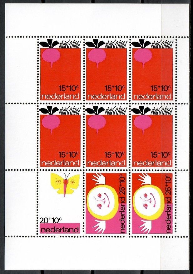 Znaczek Holandia 1971 Mi bl 10 Czyste **