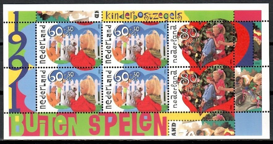 Znaczek Holandia 1991 Mi bl 35 Czyste **